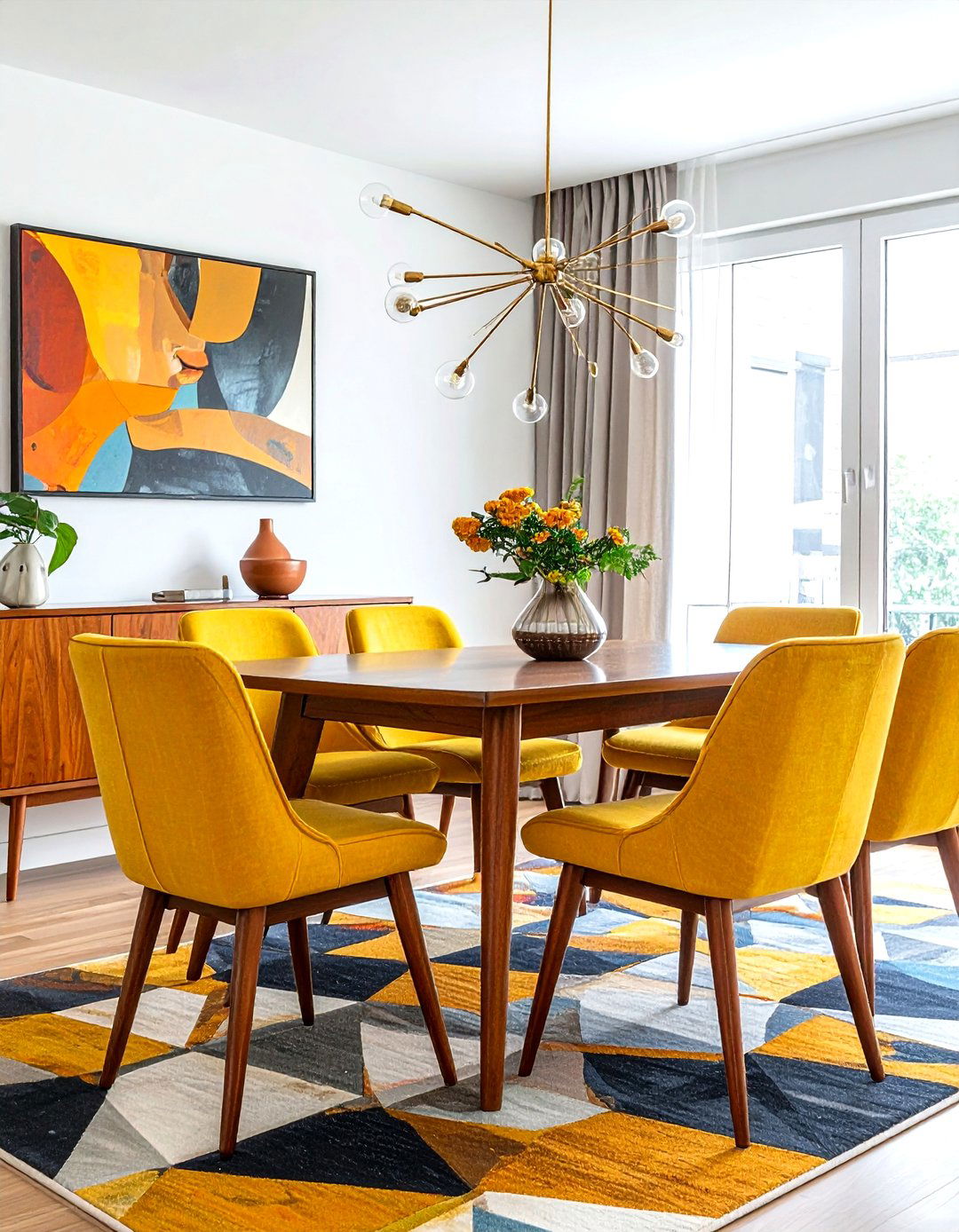 Mid Century Dining Room - 30 cozy evening dining room ideas