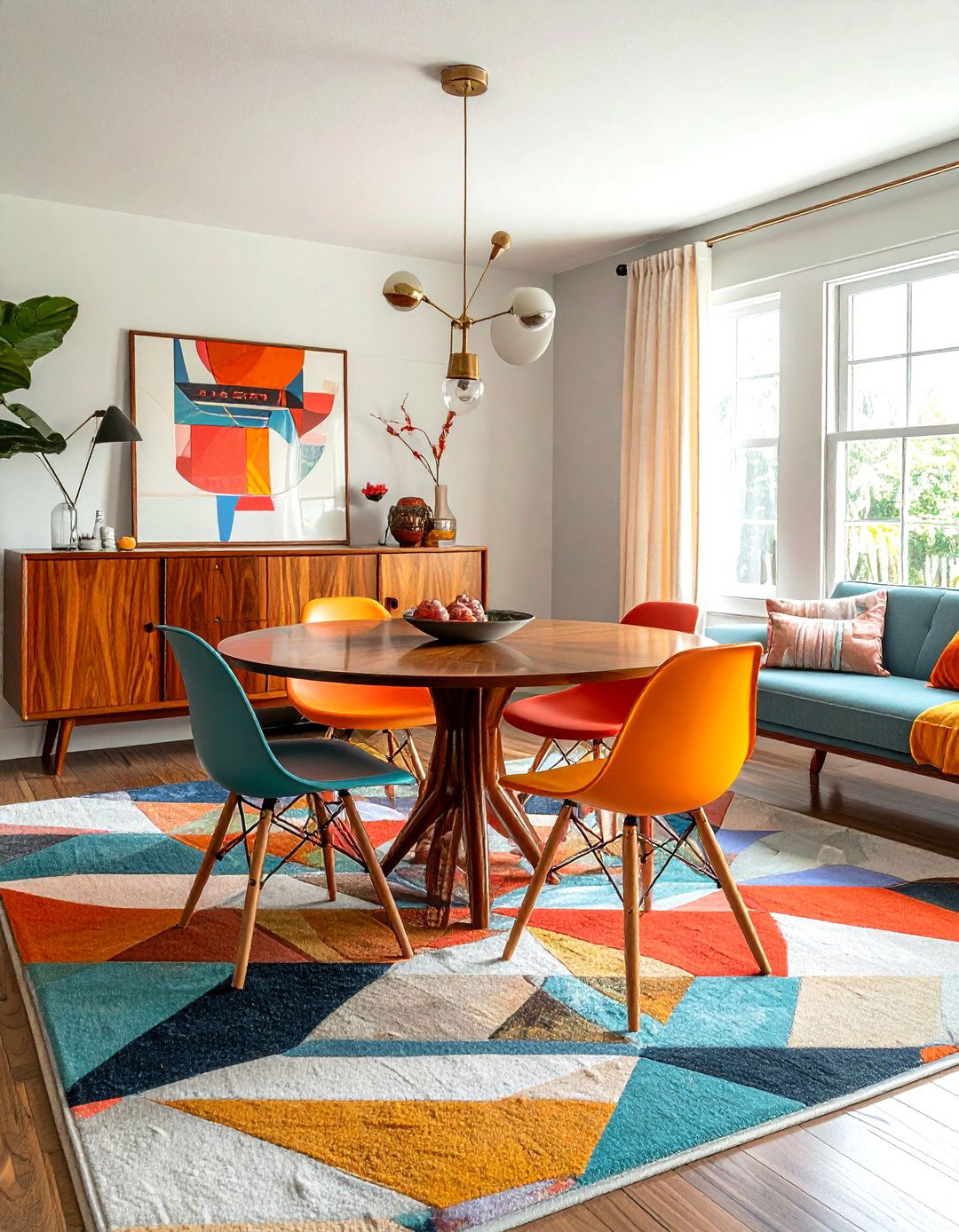 Mid Century Dining Room - 30 townhouse dining room ideas