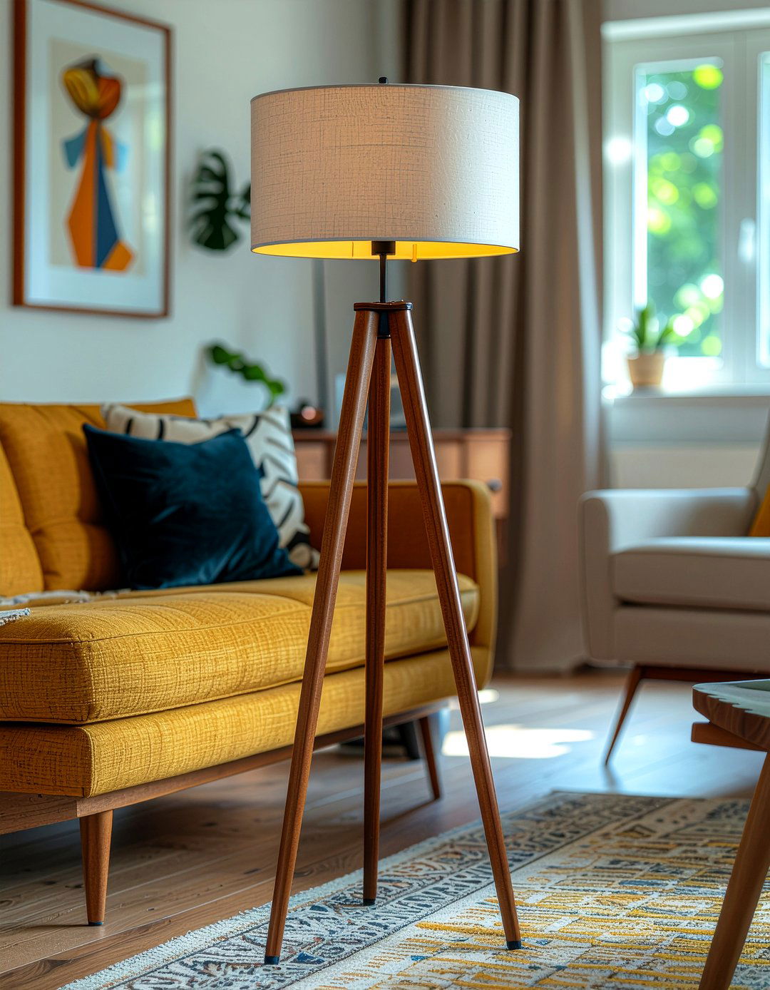 Mid Century Floor Lamp - 30 bedroom task lighting ideas