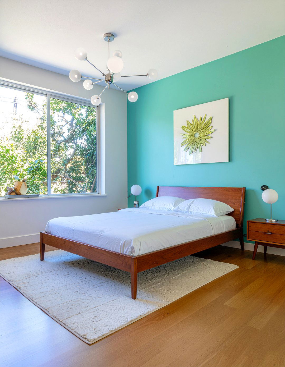 Mid Century Modern Aqua Bedroom - 30 aqua bedroom ideas