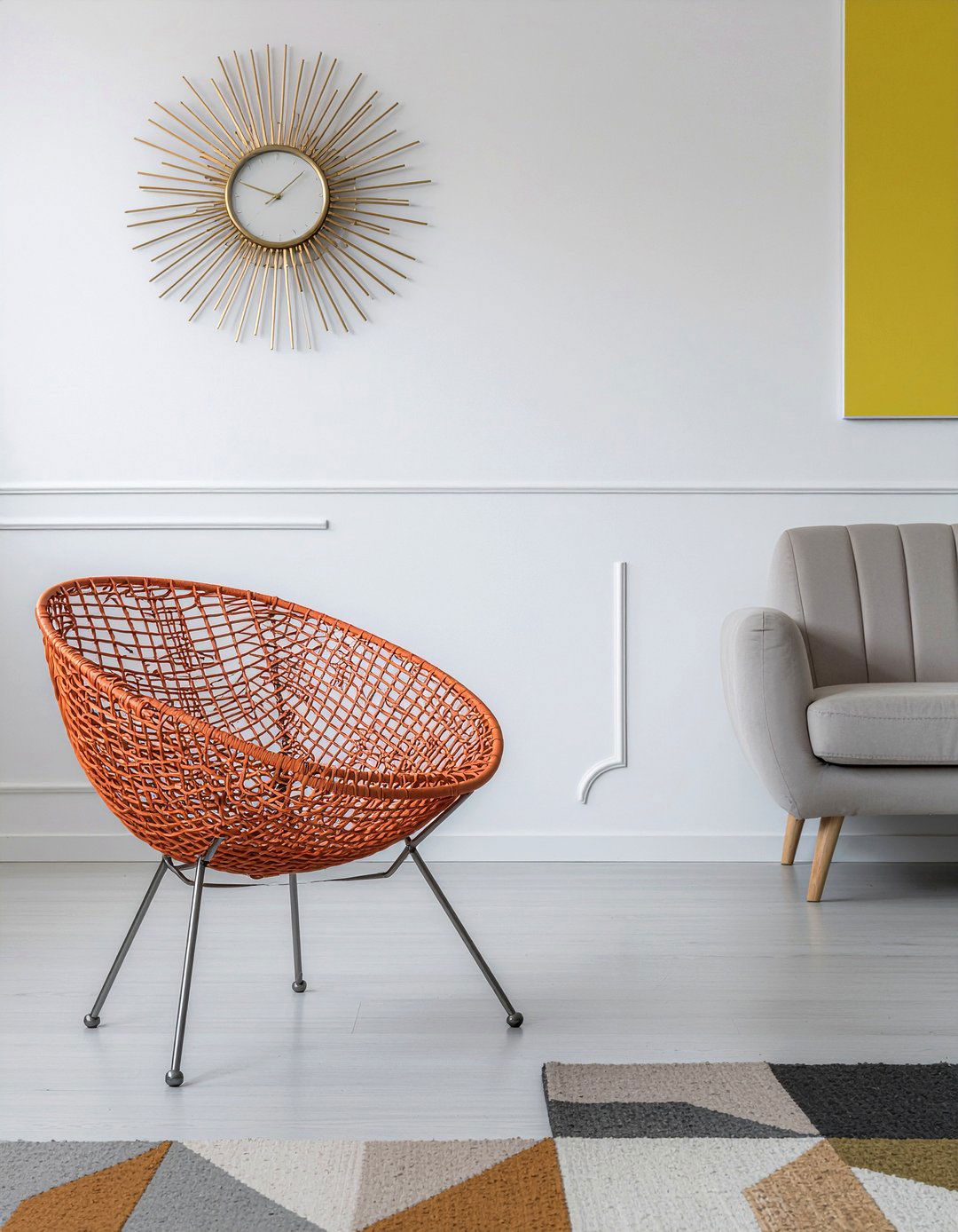 Mid Century Modern Ball Chair - 30 living room ball chair ideas