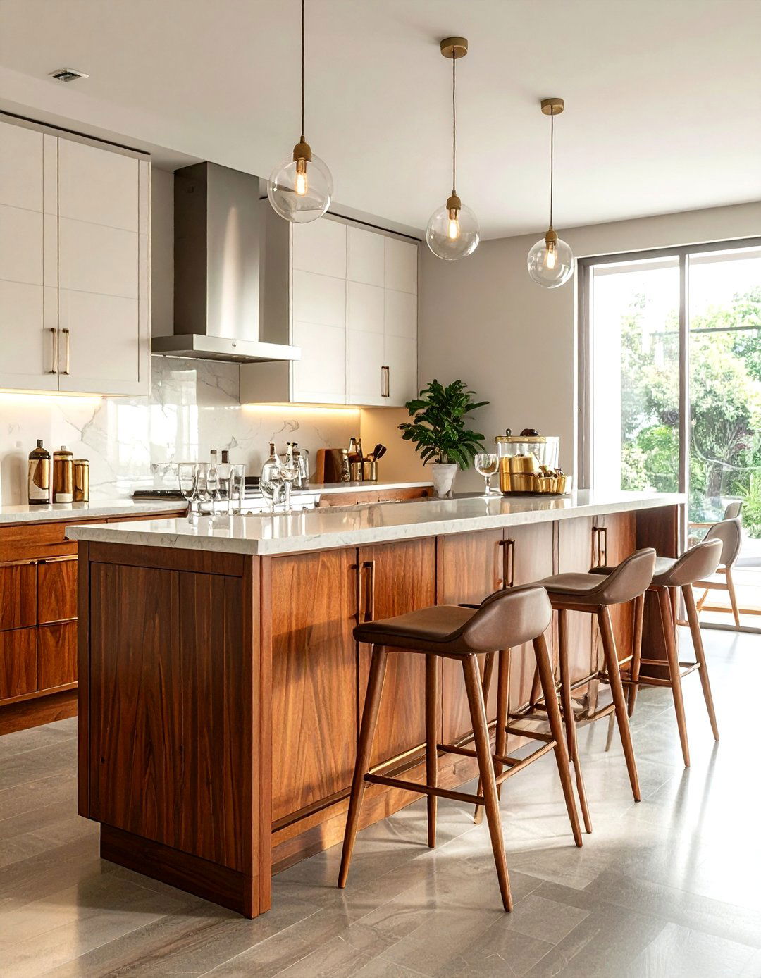 Mid Century Modern Bar - 30 dining room bar ideas