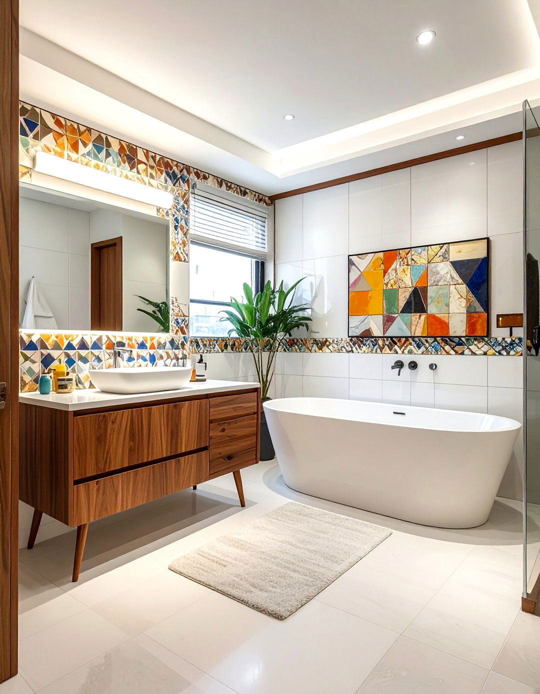 Mid Century Modern Bathroom - 30 bedroom to bathroom conversion ideas