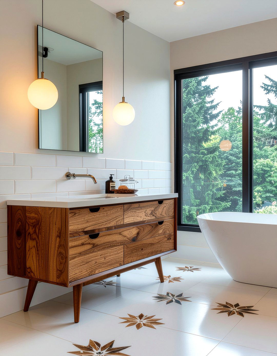 Mid Century Modern Bathroom - 30 bathroom goals ideas