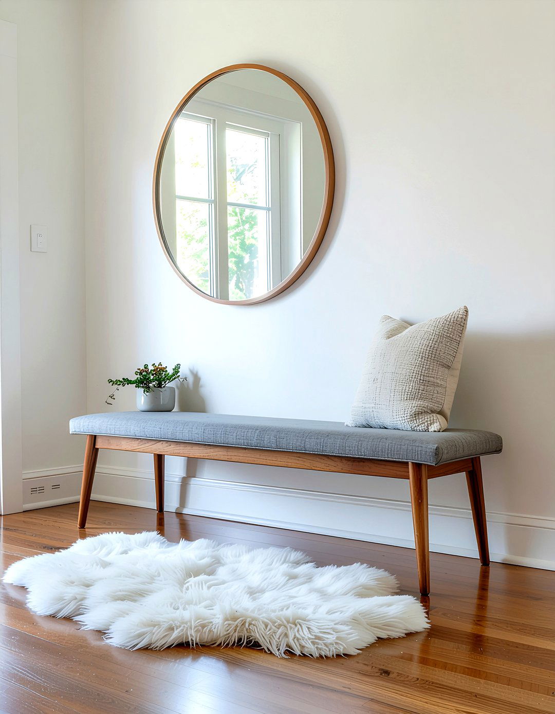 Mid Century Modern Bench - 30 cheap living room furniture ideas