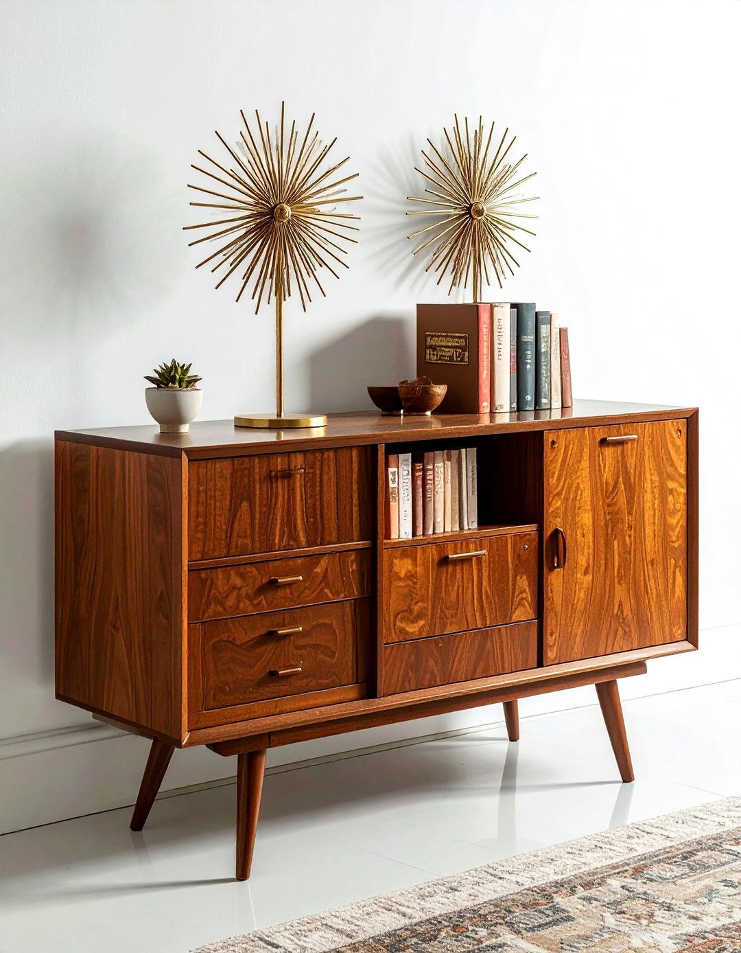 Mid Century Modern Bookends - 30 decorative bookend ideas