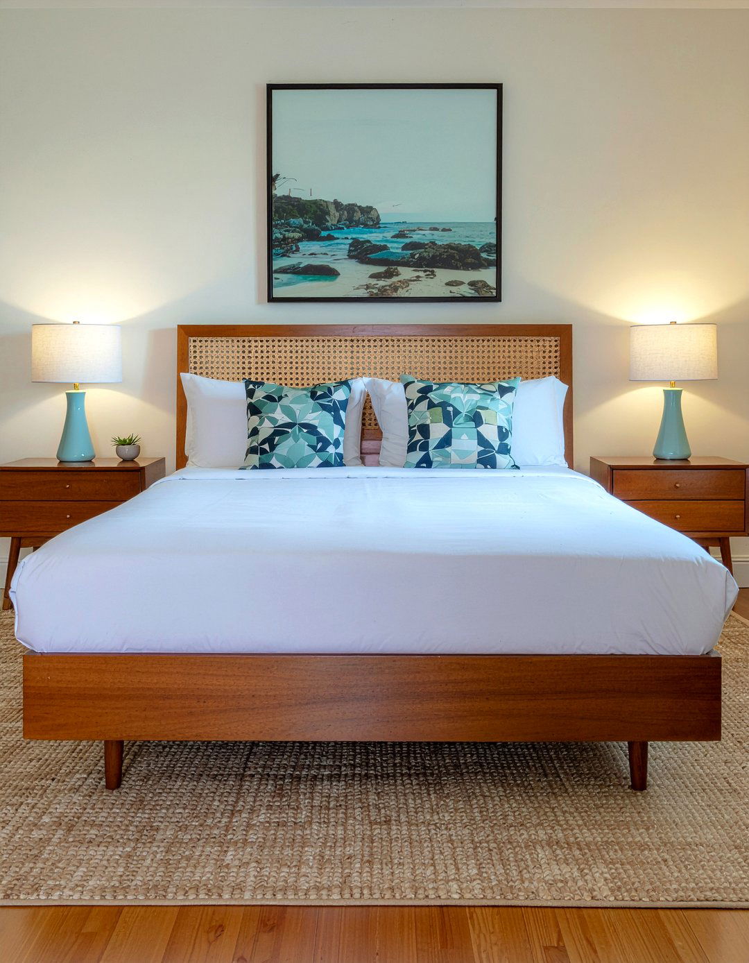 Mid Century Modern Cane Headboard - 30 bedroom cane headboards