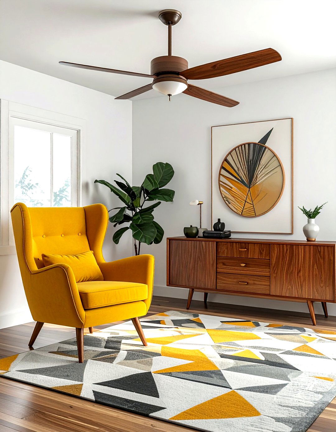 Mid Century Modern Ceiling Fan - 30 living room ceiling fans
