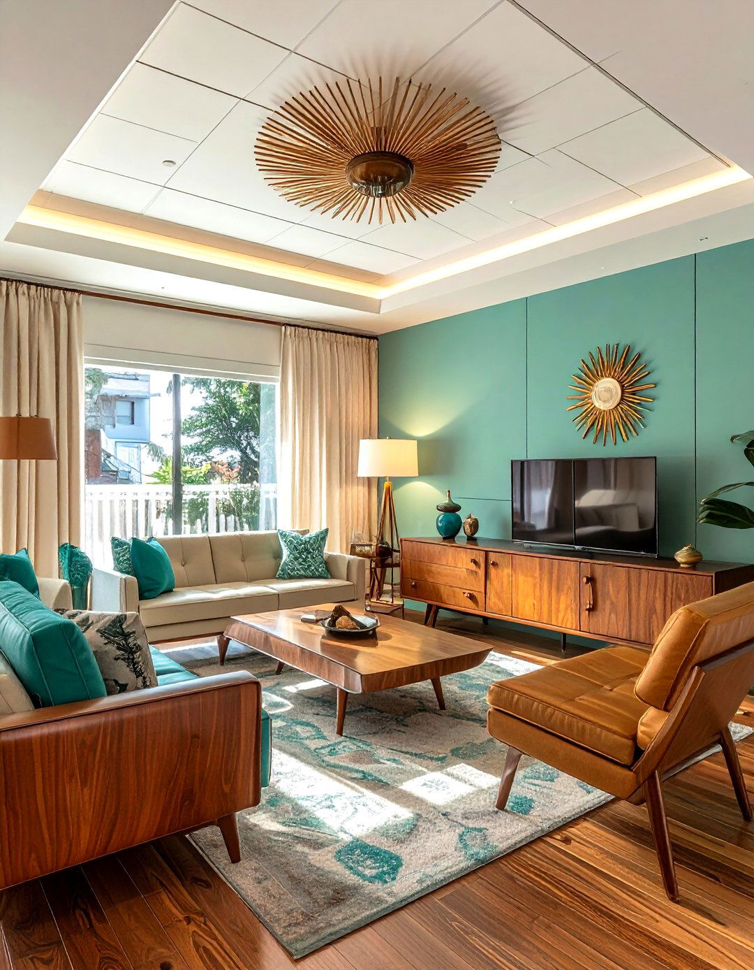 Mid Century Modern Ceiling Tile - 30 living room ceiling tile ideas