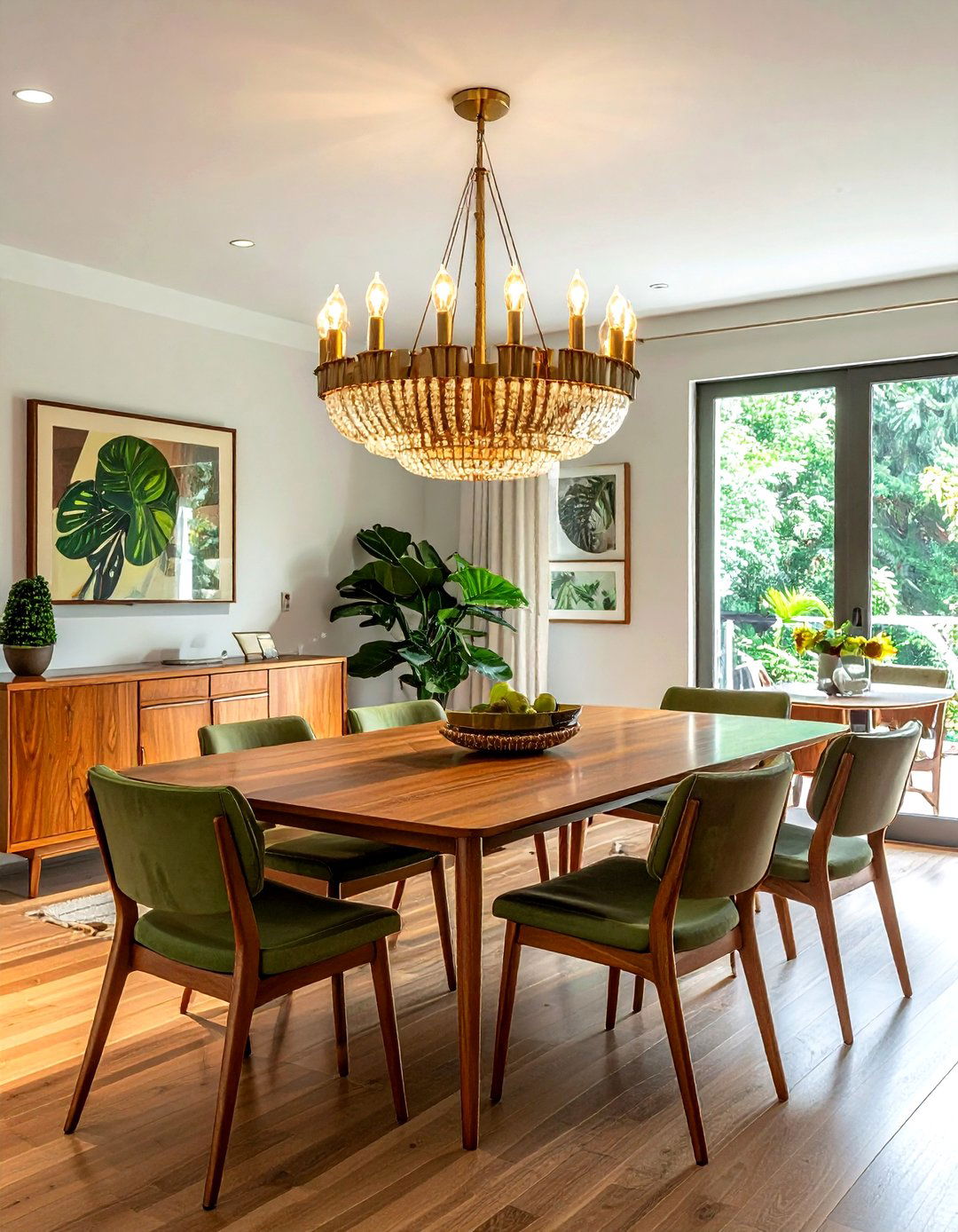 Mid Century Modern Chandelier - 30 dining room task lighting ideas