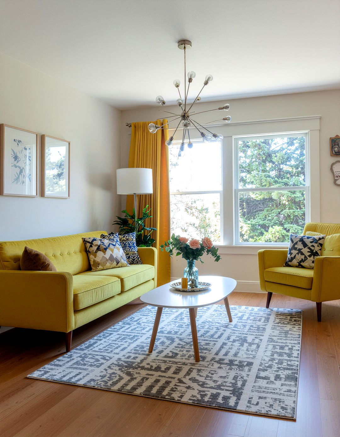 Mid Century Modern Chandelier For Small Space - 30 living room chandelier sizing ideas