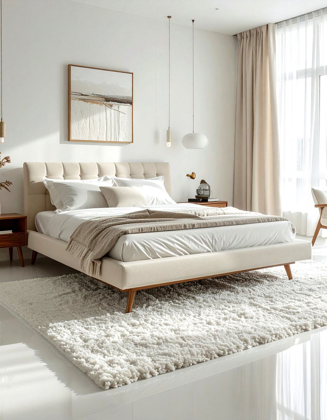 Mid Century Modern Cream And White Bedroom - 30 cream and white bedroom ideas