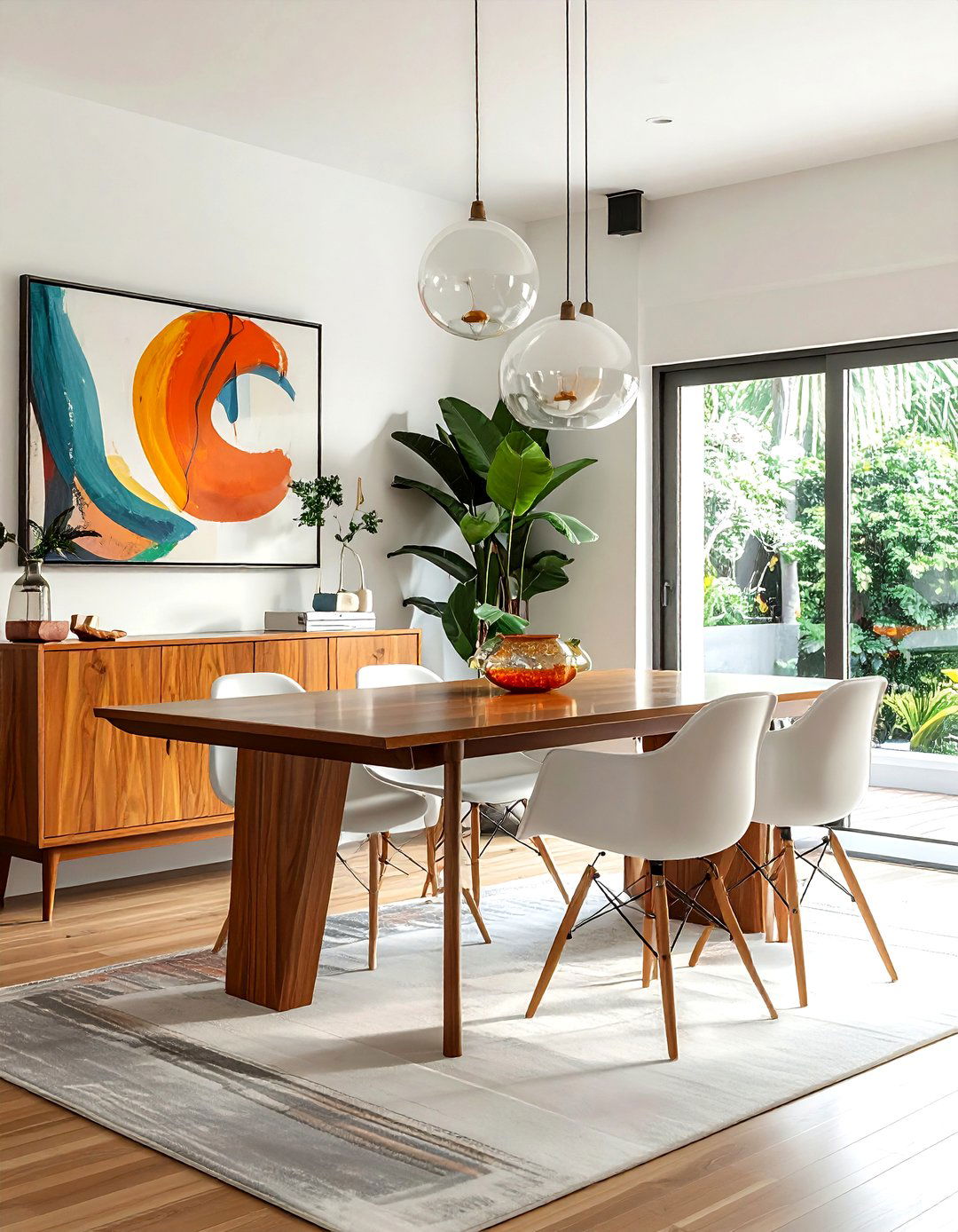 Mid Century Modern Credenza - 30 antique buffet dining room ideas