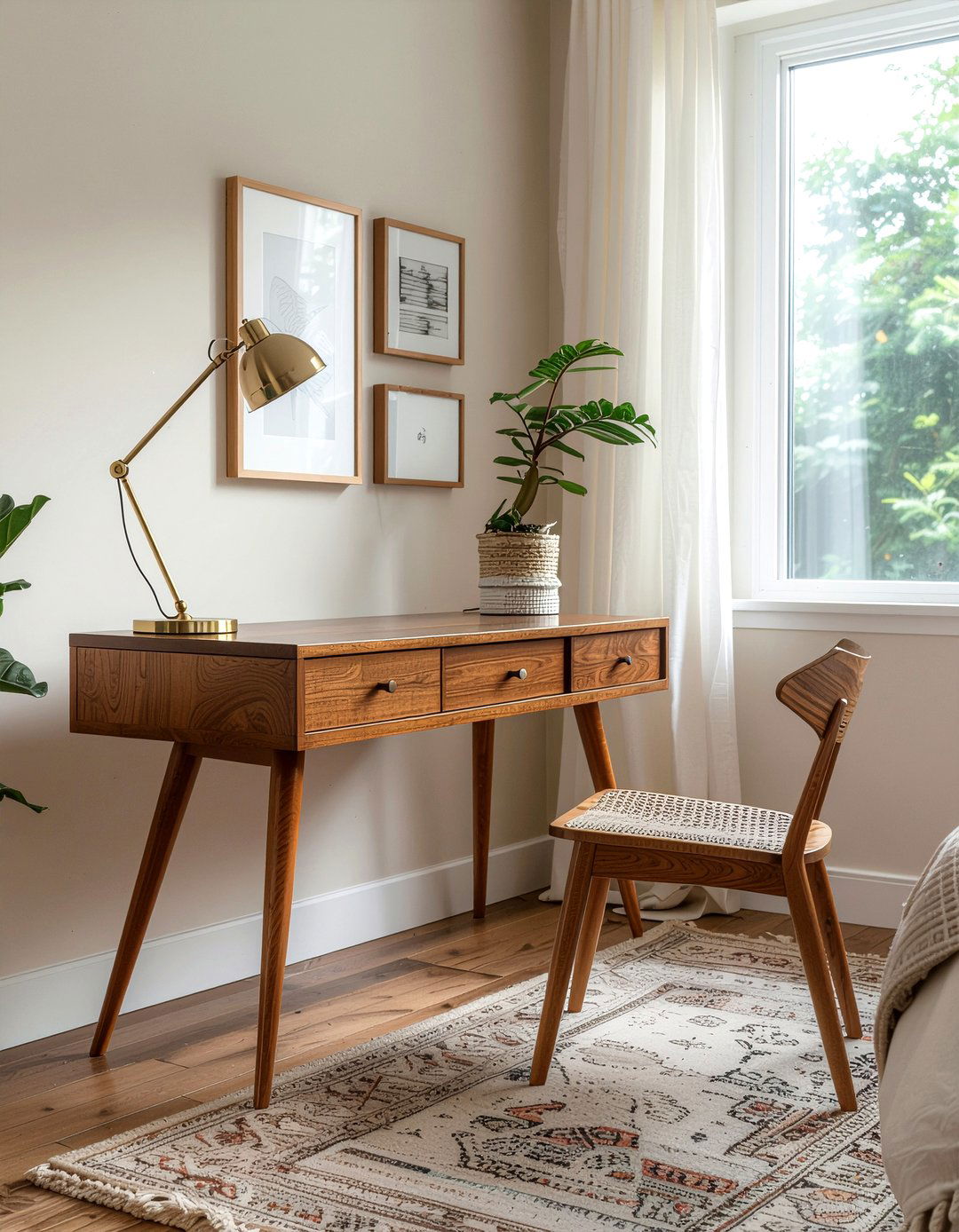 Mid Century Modern Desk - 30 bedroom desk with drawers