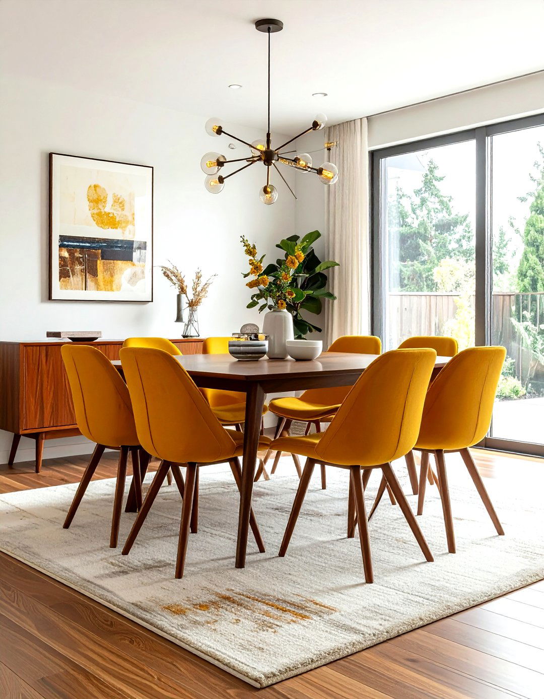 Mid Century Modern Dining - 30 model home dining room ideas