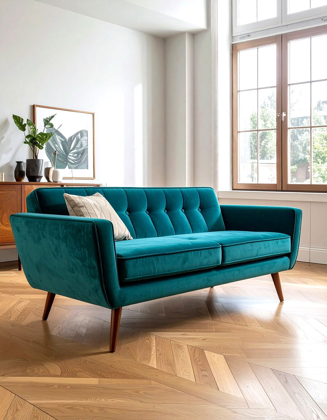 Mid Century Modern Dog Sofa - 30 pet bed living room ideas