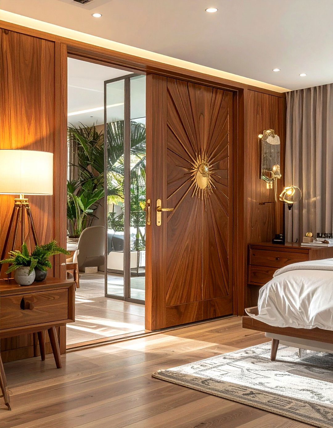 Mid Century Modern Door - 30 bedroom door ideas