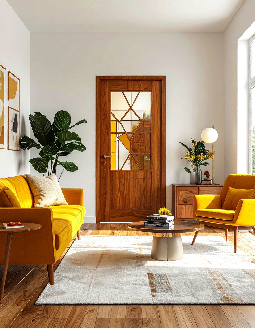 Mid Century Modern Door - 30 living room door ideas