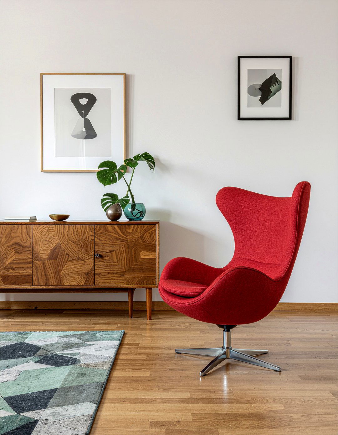 Mid Century Modern Egg Chair - 30 living room egg chair ideas