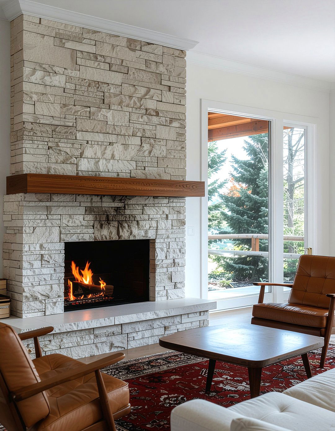 Mid Century Modern Fireplace - 30 fireplace insert ideas