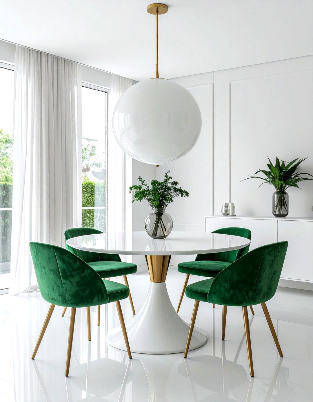 Mid Century Modern Globe - 30 single pendant dining room ideas