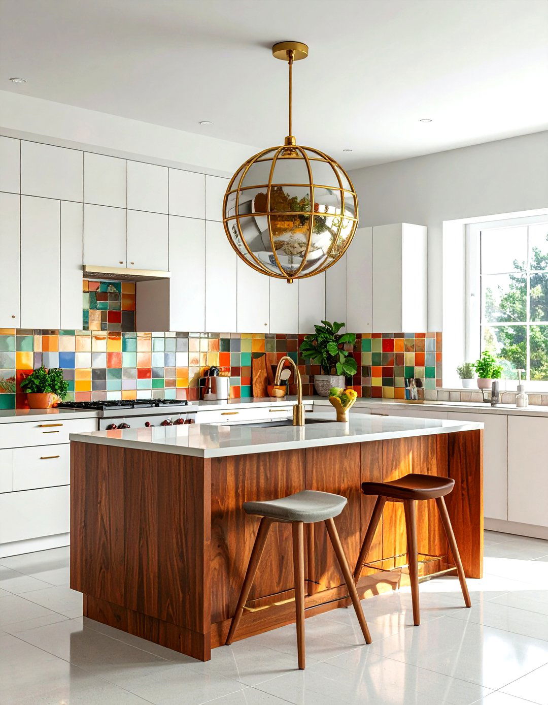 Mid Century Modern Globe Pendant - 30 globe pendant kitchen ideas