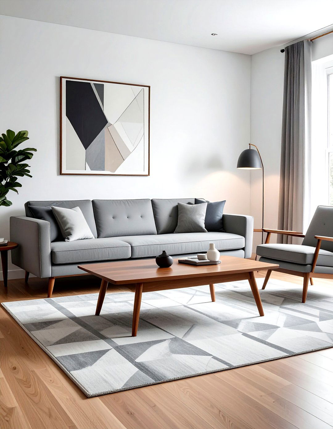 Mid Century Modern Gray Furniture - 30 gray living room furniture ideas