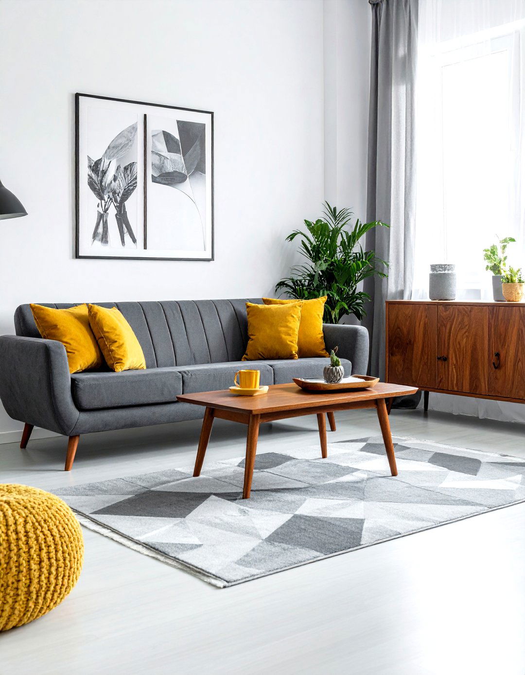 Mid Century Modern Gray Living Room - 30 gray living room ideas