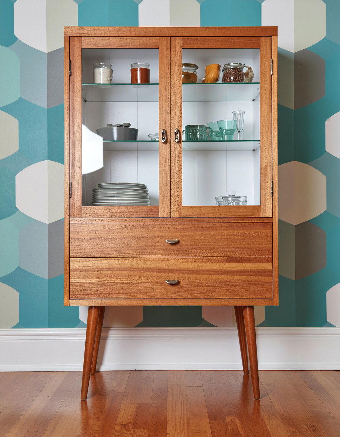 Mid Century Modern Hutch - 30 kitchen china cabinet ideas