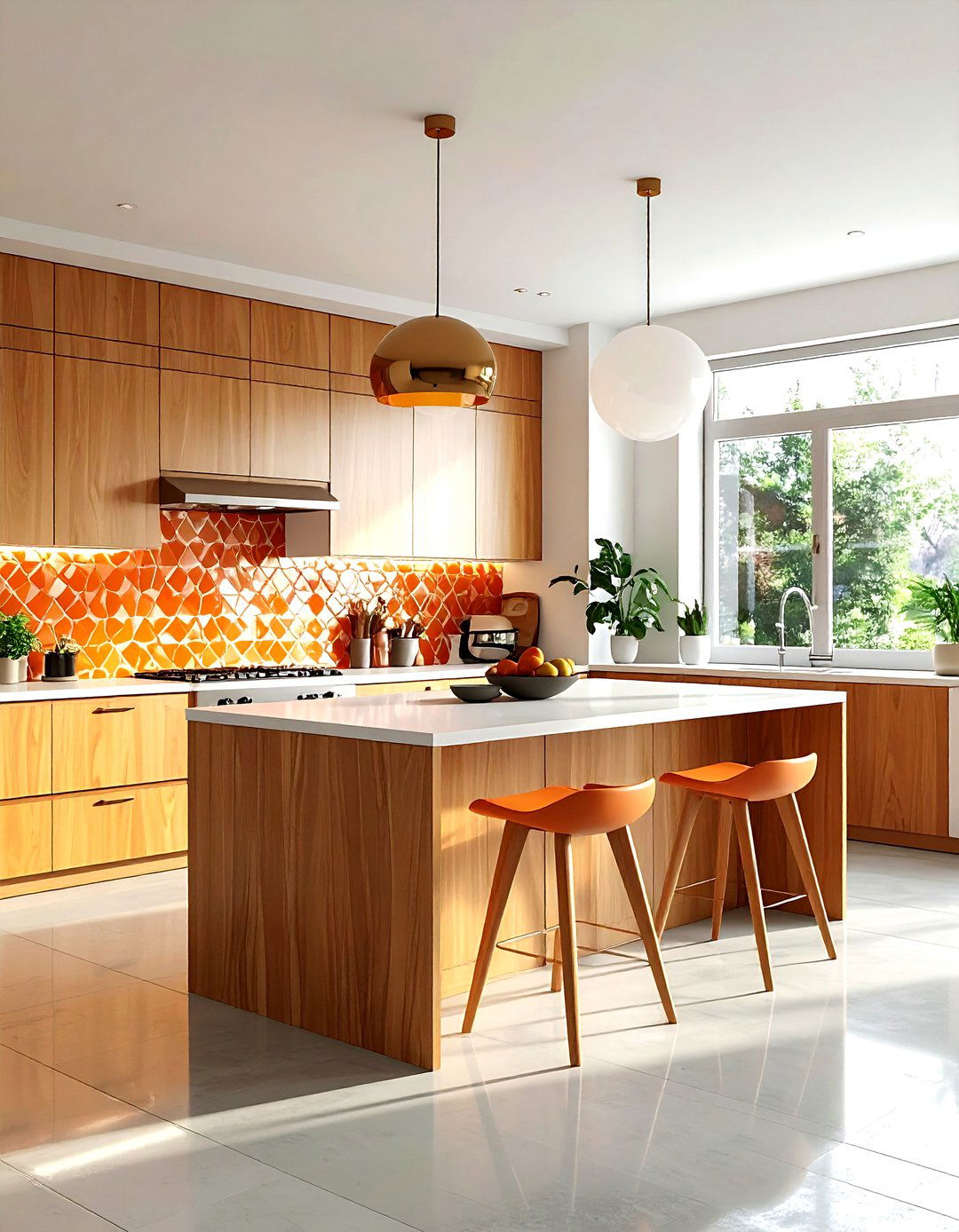 Mid Century Modern Kitchen - 30 light wood kitchen ideas