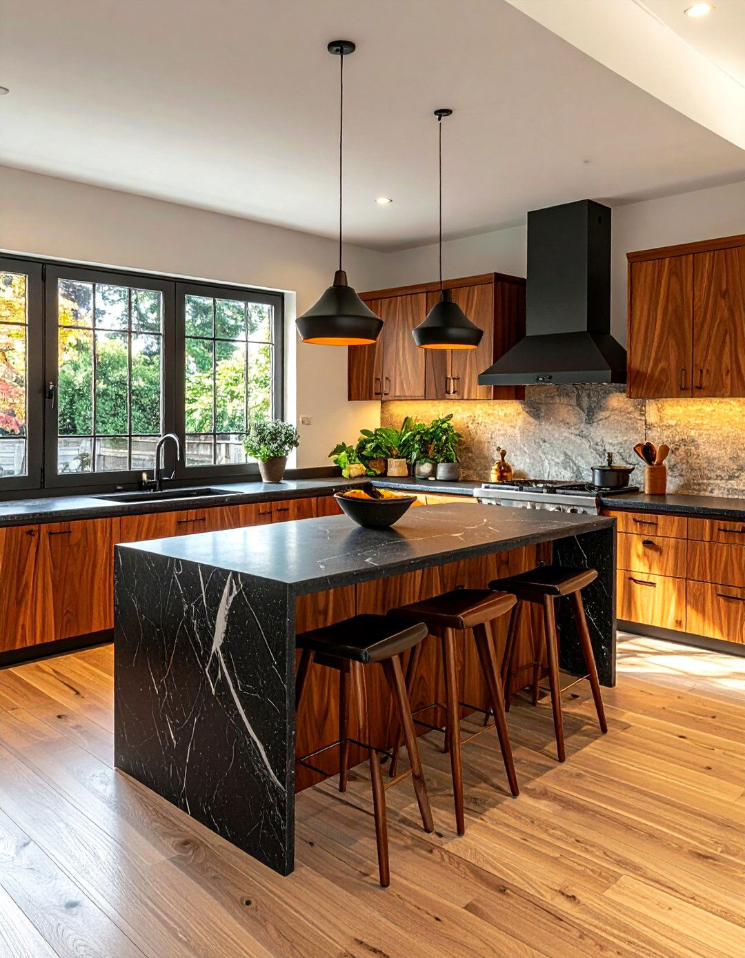 Mid Century Modern Kitchen - 30 soapstone countertop kitchen ideas