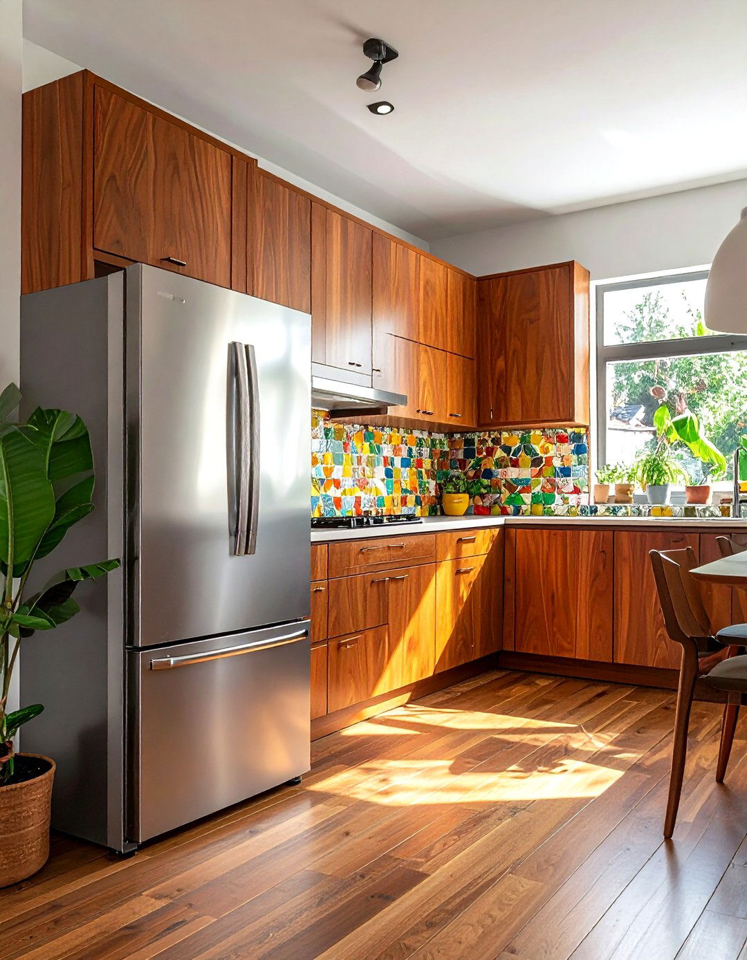 Mid Century Modern Kitchen - 30 counter depth refrigerator kitchen ideas