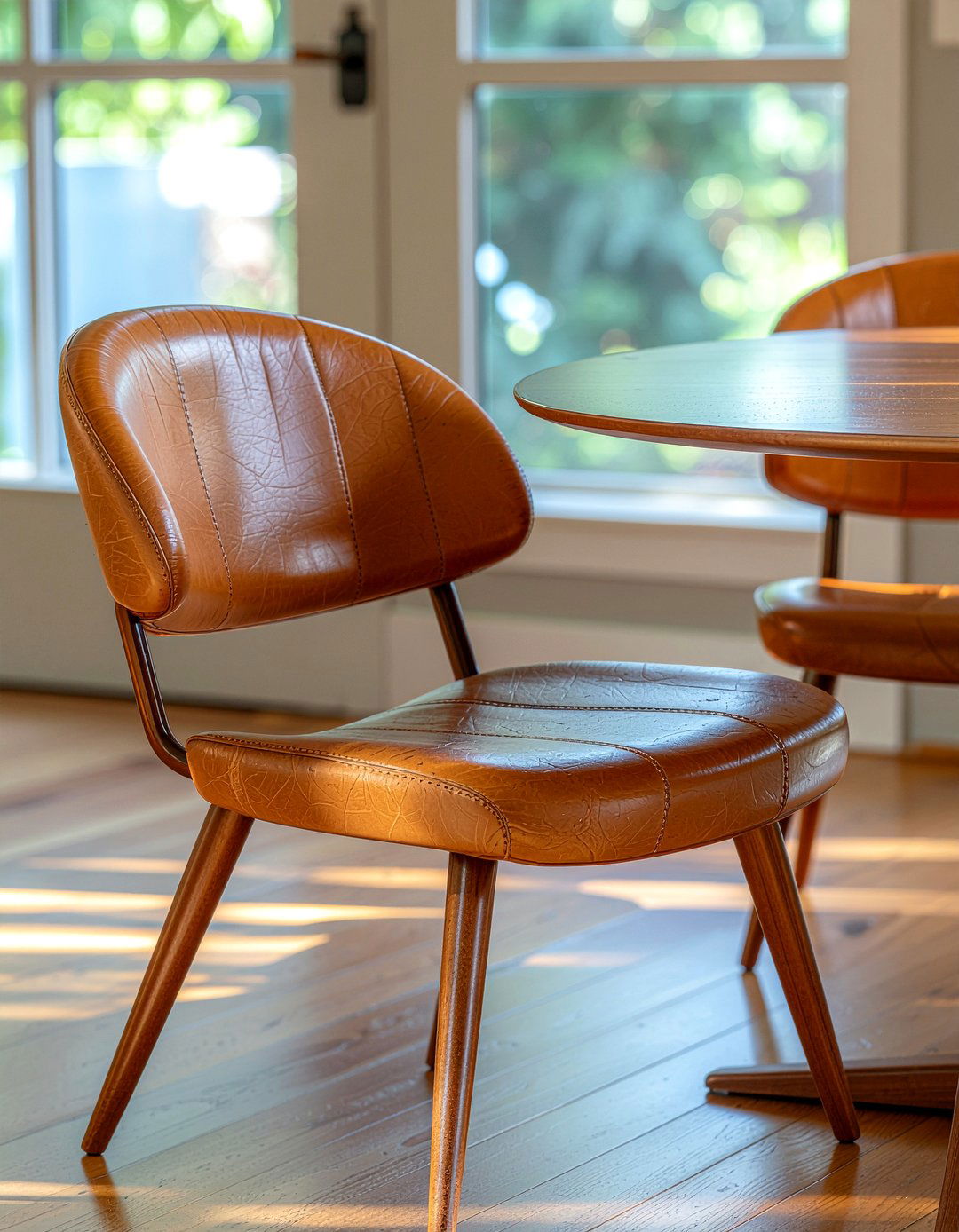 Mid Century Modern Leather Dining Chairs - 30 leather dining chair ideas