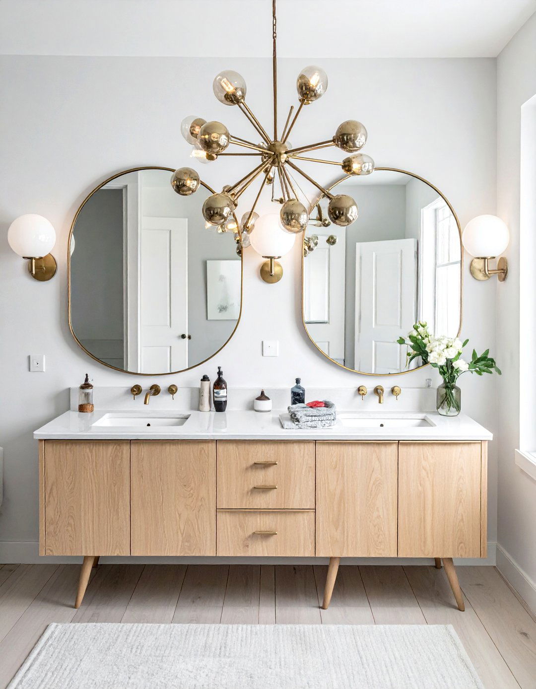 Mid Century Modern Lighting - 30 eclectic bathroom ideas