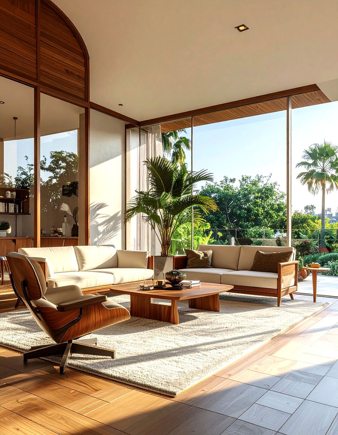 Mid Century Modern Living Room Terrace - 30 living room with terrace ideas