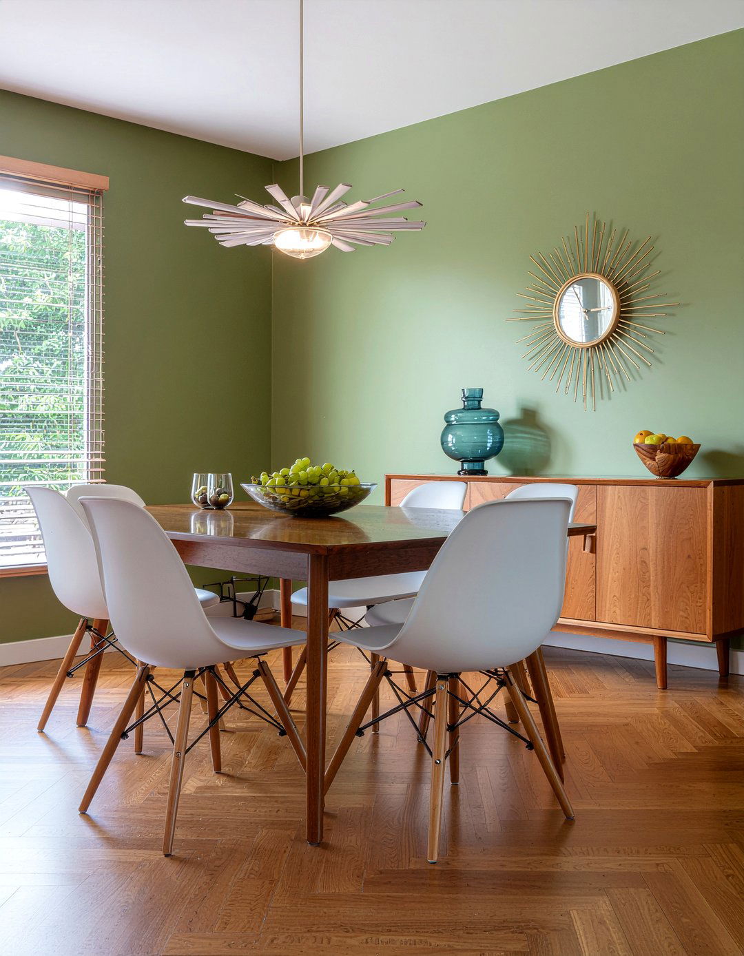 Mid Century Modern Olive Green Dining Room - 30 olive green dining room ideas