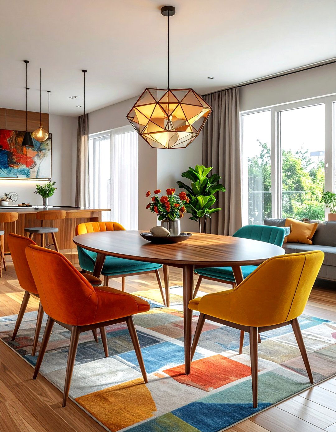Mid Century Modern Open Dining - 30 open plan dining ideas
