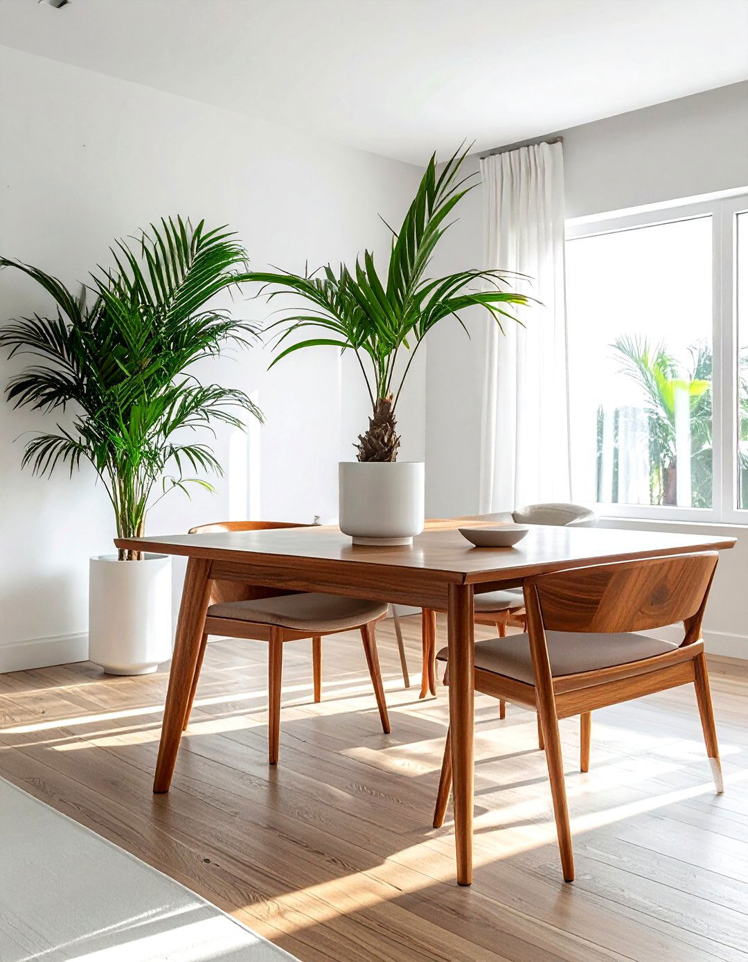 Mid Century Modern Palm - 30 dining room palm ideas