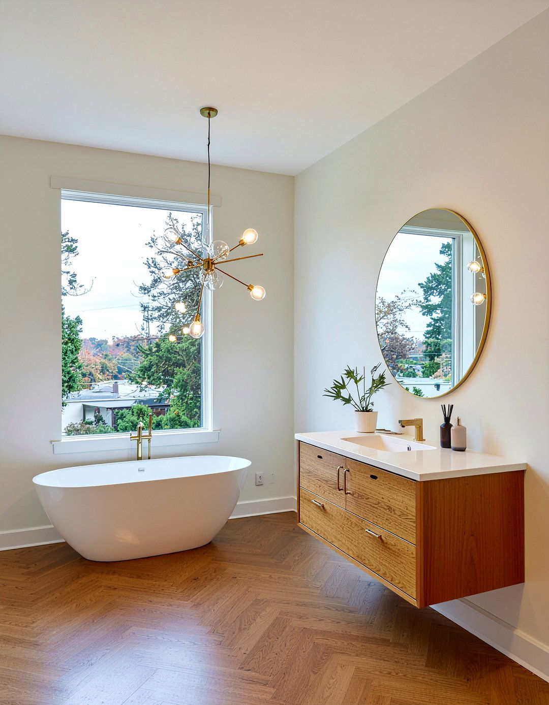 Mid Century Modern Pendant - 30 bathroom pendant light ideas