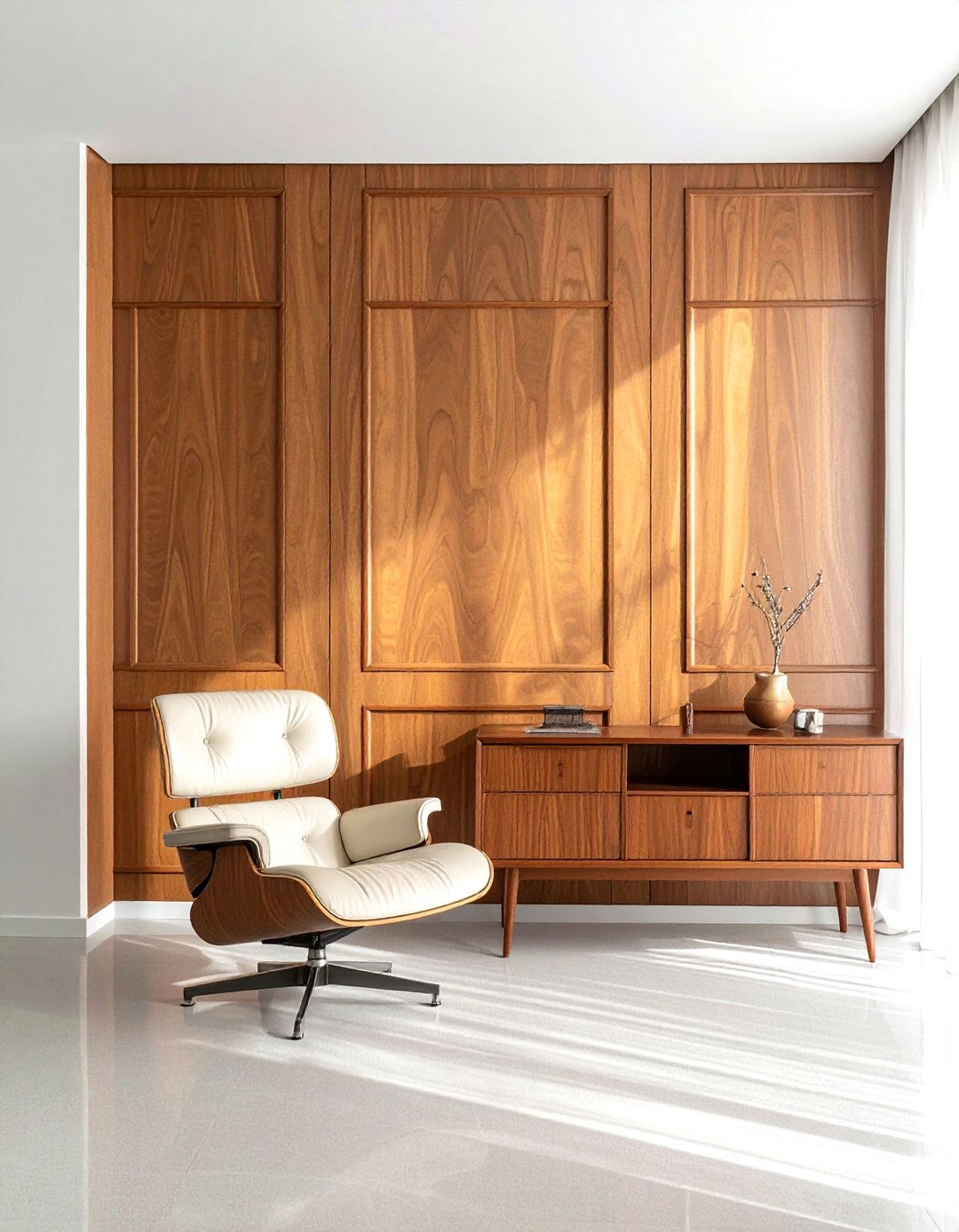 Mid Century Modern Recessed Paneling - 30 living room recessed panel ideas
