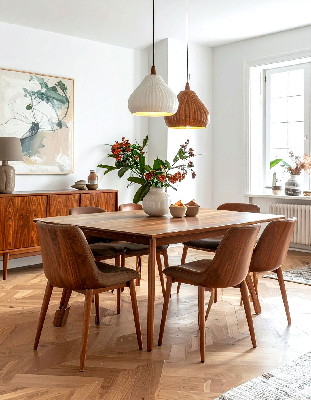 Mid Century Modern Sideboard - 30 wood accent dining room ideas