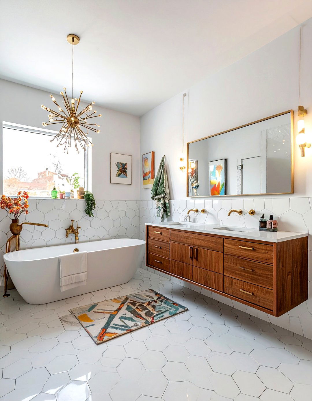 Mid Century Modern Sputnik - 30 bathroom pendant lighting ideas