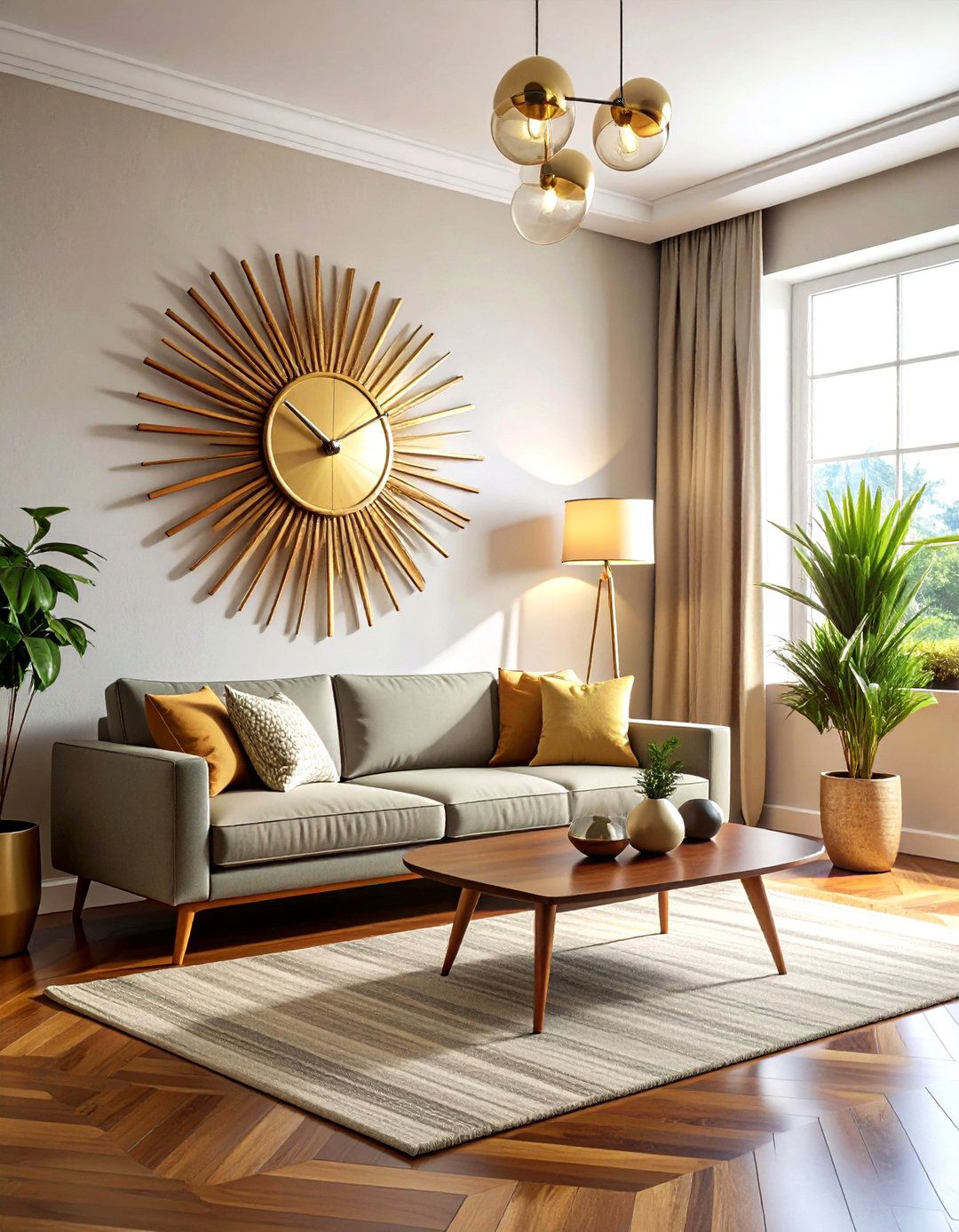 Mid Century Modern Wall Clock - 30 oversized clock ideas