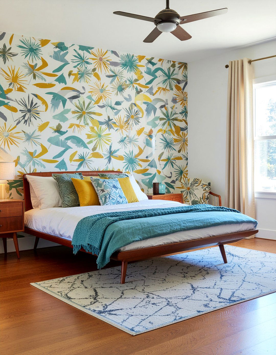 Mid Century Modern Wallpaper - 30 bedroom removable wallpapers