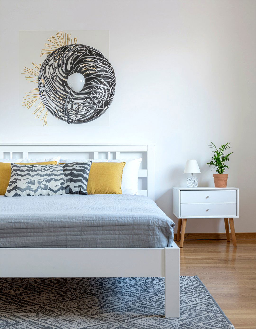 Mid Century Modern White Bedroom - 30 all white bedroom ideas