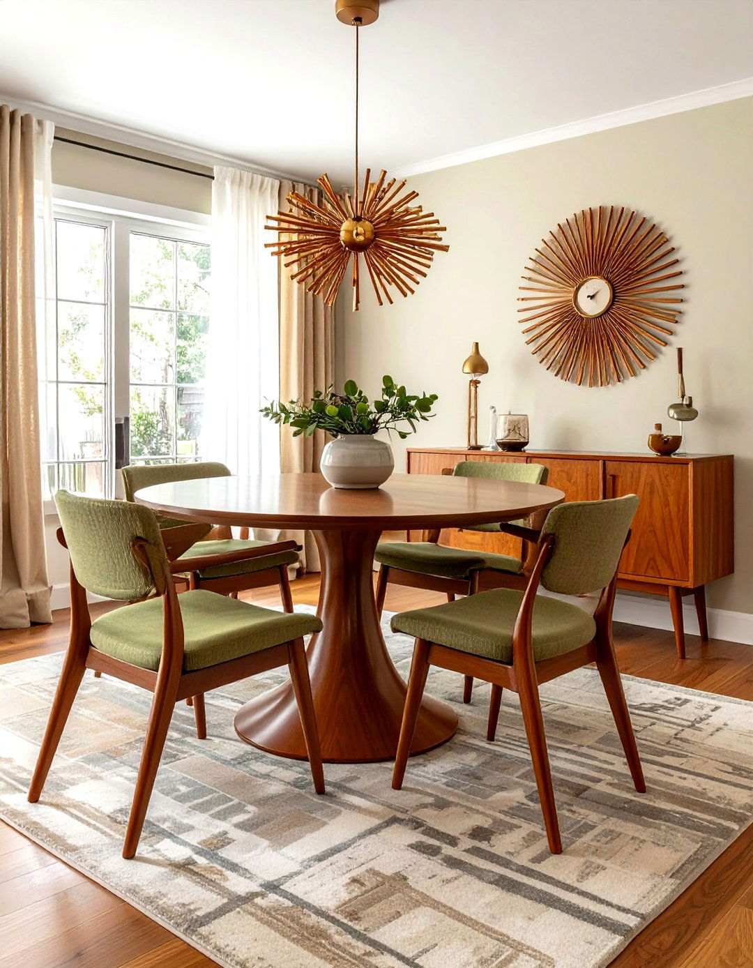 Mid Century Modern Wood Dining Room - 30 warm brown dining room ideas