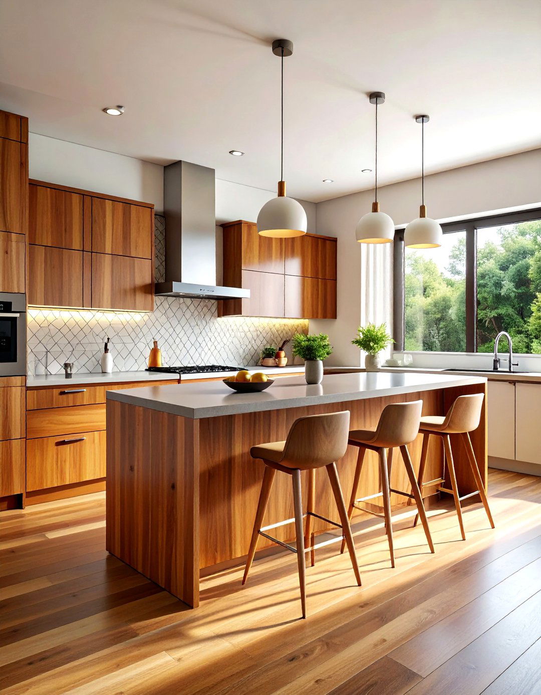 Mid Century Modern Wood Kitchen - 30 wood kitchen ideas