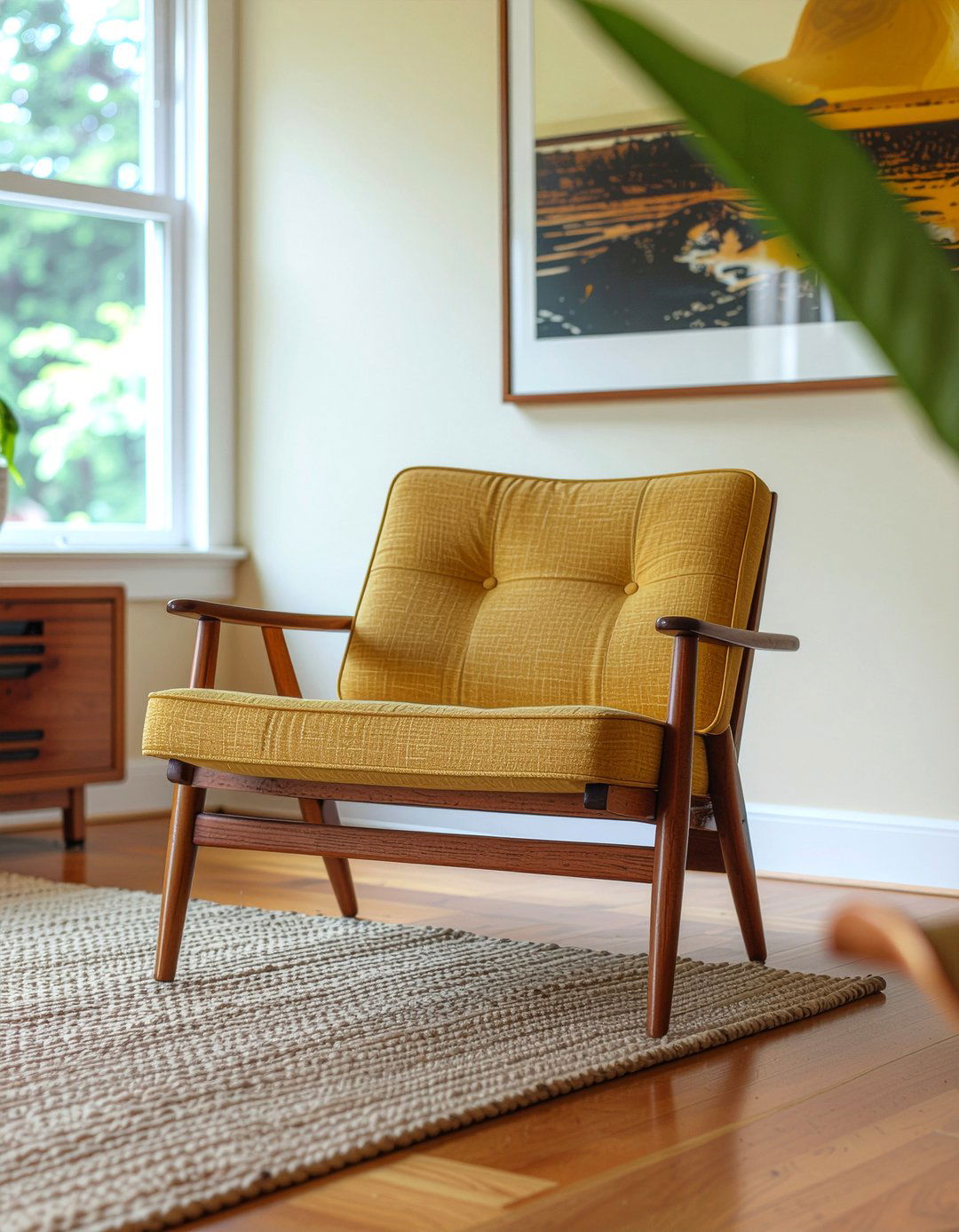Mid Century Papasan Chair - 30 living room papasan chair ideas
