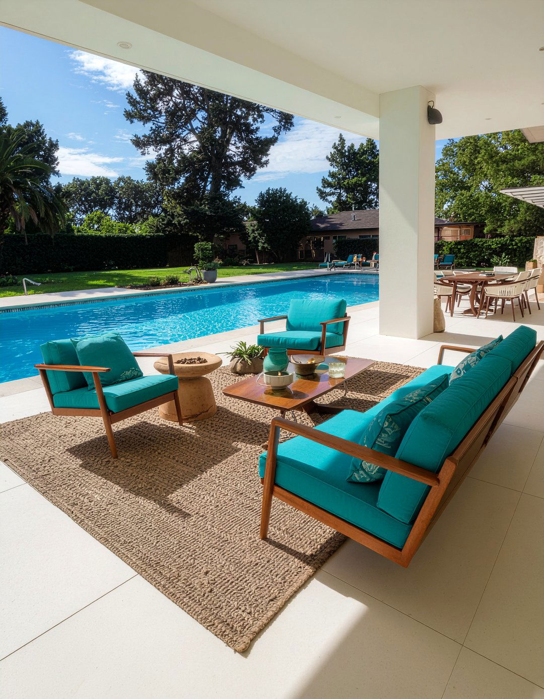 Mid Century Patio - 30 poolside dining ideas