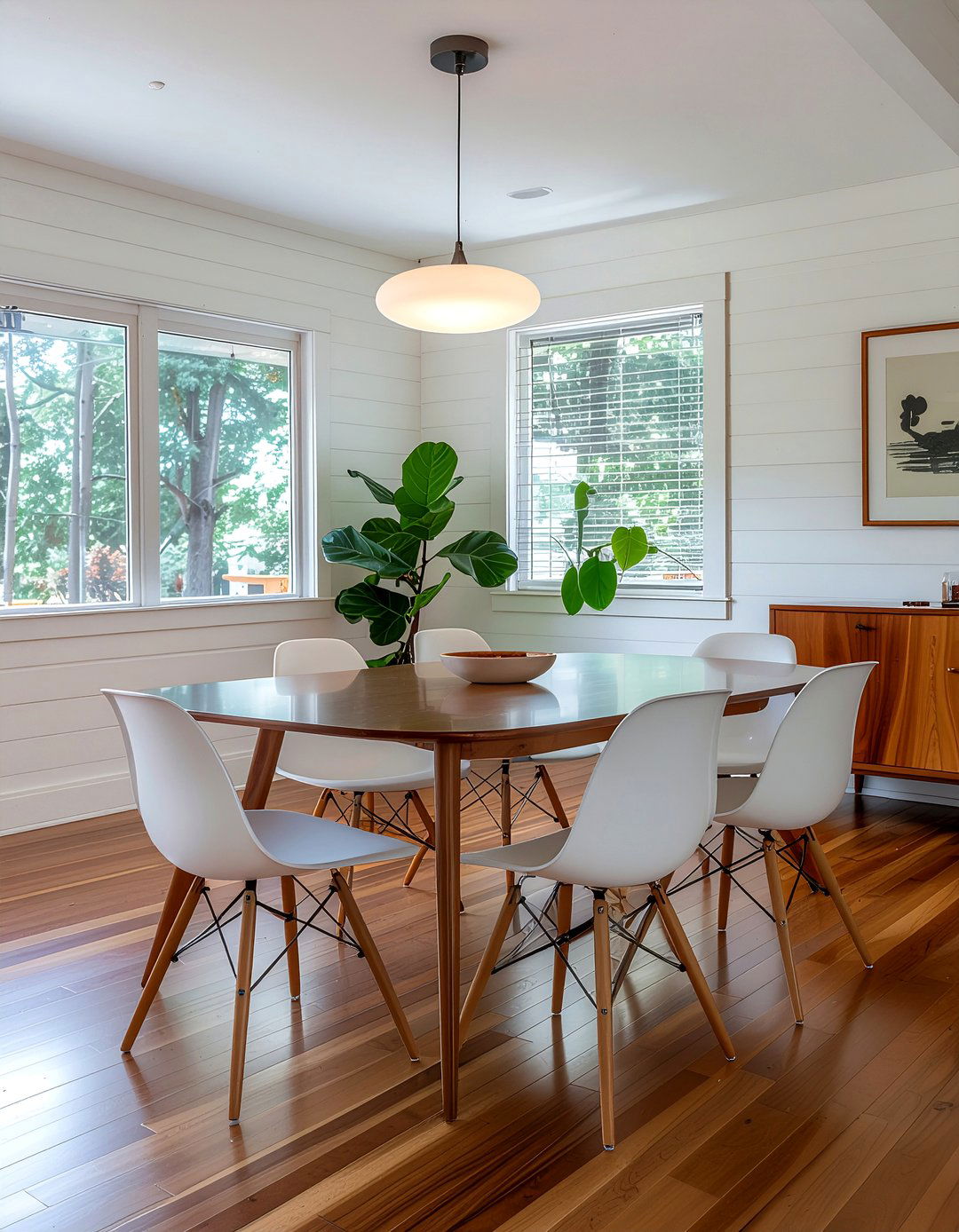 Mid Century Shiplap Dining Room - 30 dining room shiplap ideas